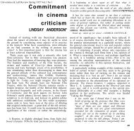 Commitment in cinema criticism - amiel and melburn trust