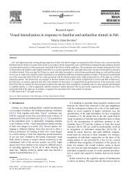 Visual lateralization in response to familiar and unfamiliar ... - CPRG