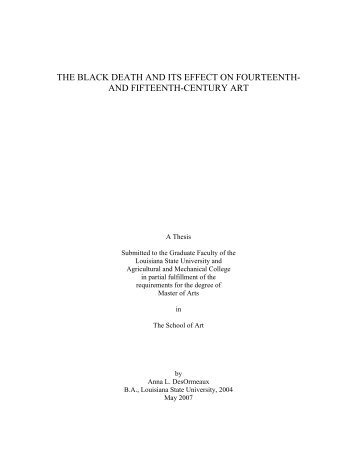 the black death and its effect on fourteenth - Louisiana State University
