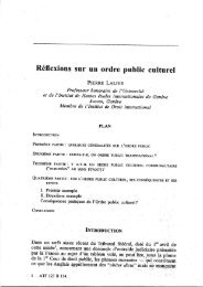 A Réﬂexions sur un Ordre public culturel - Lalive Lawyers Geneva
