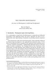 THE UNKNOWN MONTESQUIEU An essay on ... - PPKE JÁK - IAS