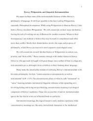 1 Dewey, Wittgenstein, and Linguistic Instrumentalism My paper ...