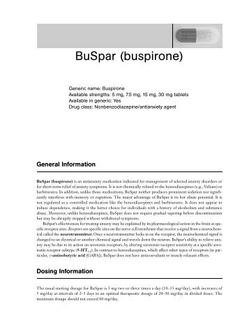 BuSpar (buspirone)