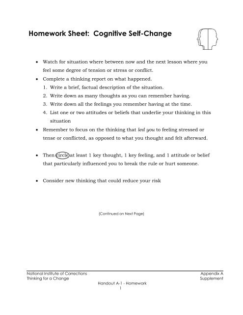 “Thinking for a Change” Curriculum 3.1 - Trainer Counselor for T4C