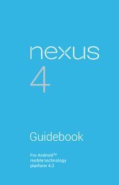 Nexus 4 Guidebook pdf Google