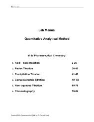 Lab Manual Quantitative Analytical Method M Sc Pharmaceutical