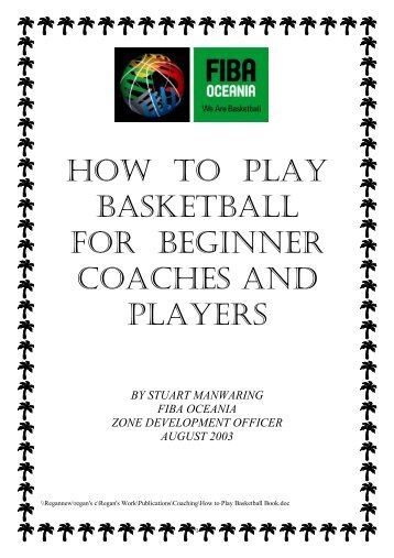 How To Play Basketball Book - Fiba Oceania