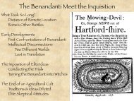 The Benandanti Meet the Inquisition - David Scott Gehring