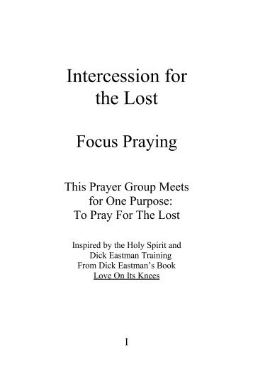 Intercession for the Lost - Looking to Jesus