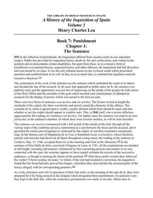 A History of the Inquisition of Spain Volume 3 Henry Charles Lea ...
