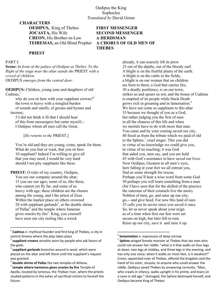 an analysis of the character jocasta in oedipus the king by sophocles an analysis of the character jocasta in oedipus the king by sophocles
