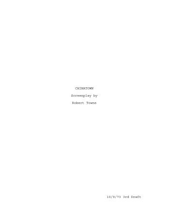 CHINATOWN Screenplay - Arizona State University