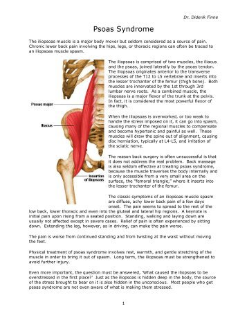 Psoas Syndrome - home.mindspring.com