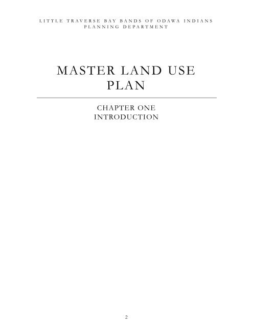 LTBB Master Land Use Plan - Little Traverse Bay Bands of Odawa ...