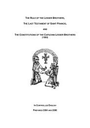 the rule of the lesser brothers - Capuchin Friars Minor