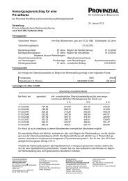 Versorgungsvorschlag für eine PrivatRente nach Tarif ZR