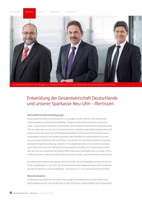 Jahresbericht 2011 - Sparkasse Neu-Ulm - Illertissen