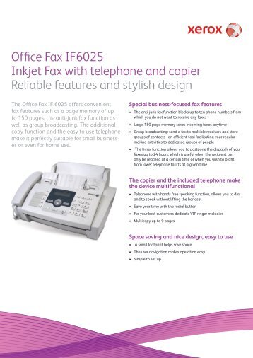 Office Fax IF6025 Inkjet Fax with telephone and copier Reliable ...