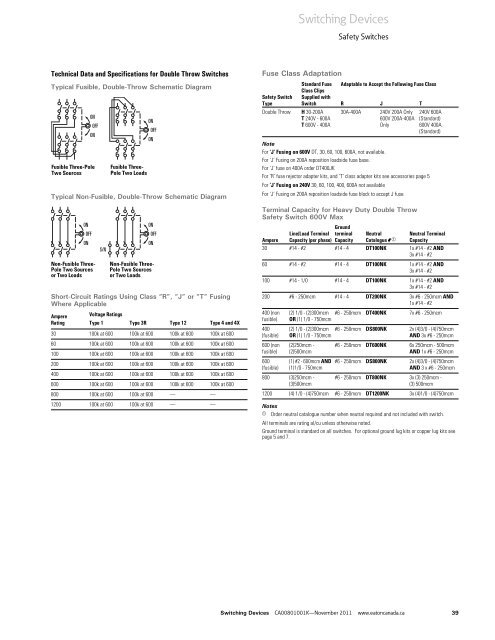 Switching Devices - Eaton Canada