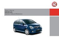 Owner's Manual MERIVA - Vauxhall