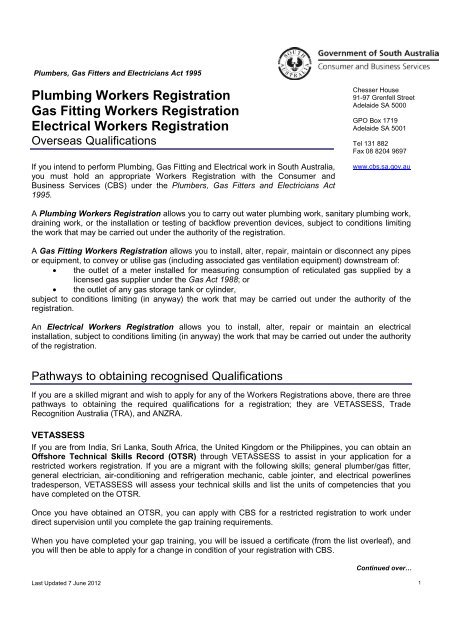 PGE workers registration - Consumer and Business Services - SA ...