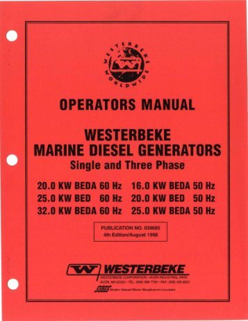 OPERATORS MANUAL - Westerbeke