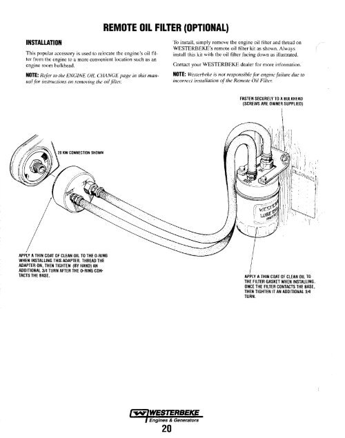 OPERATORS MANUAL - Westerbeke