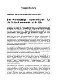 Ein wahrhaftiger Sonnenstrahl für die Solar-Lernwerkstatt in Ohr