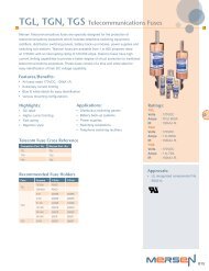 TGL, TGN, TGS Telecommunications Fuses - Mersen