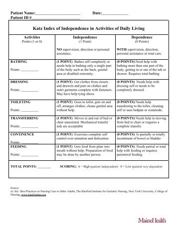 The Lawton Instrumental Activities Of Daily Living (IADL) Scale