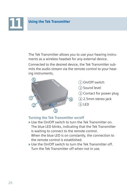 Tek user guide - Siemens Hearing Instruments