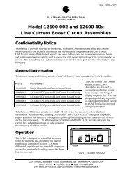 Model 12600-002 and 12600-40x Line Current Boost ... - GAI-Tronics