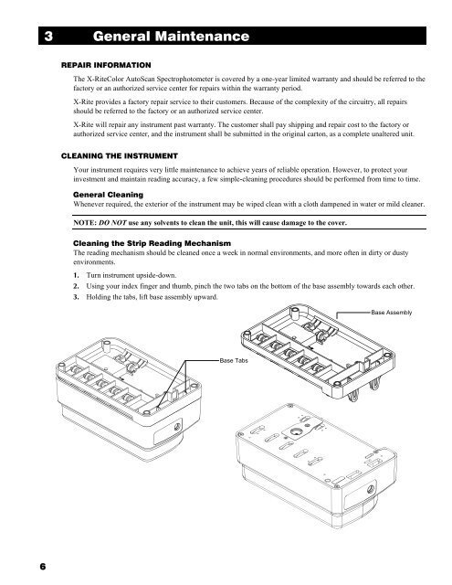 AutoScan Spectrophotometer Instrument Operator's Manual - X-Rite