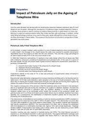 Impact of Petroleum Jelly on the Ageing of Telephone Wire - Borealis