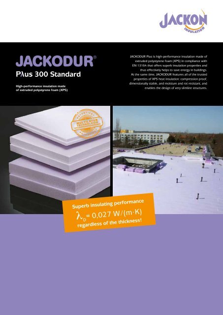 JACKODUR Plus 300 Standard - JACKON Insulation GmbH