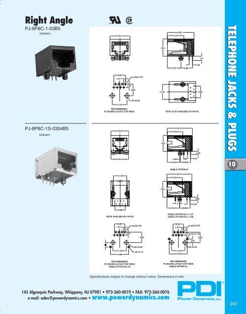 TELEPHONE JACKS & PLUGS