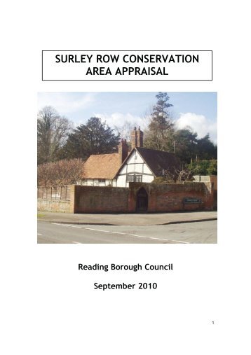 Surley Row Conservation Area Appraisal - Reading Borough Council