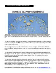 white's gmz gold prospecting detector - White's Metal Detectors