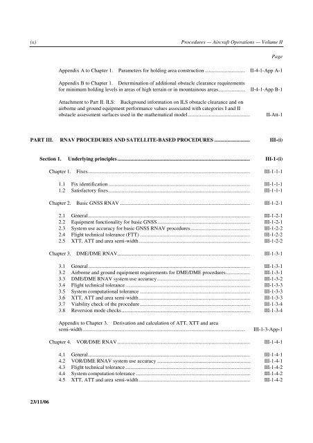 Aircraft Operations. Volume II - Construction of Visual and Instrument ...