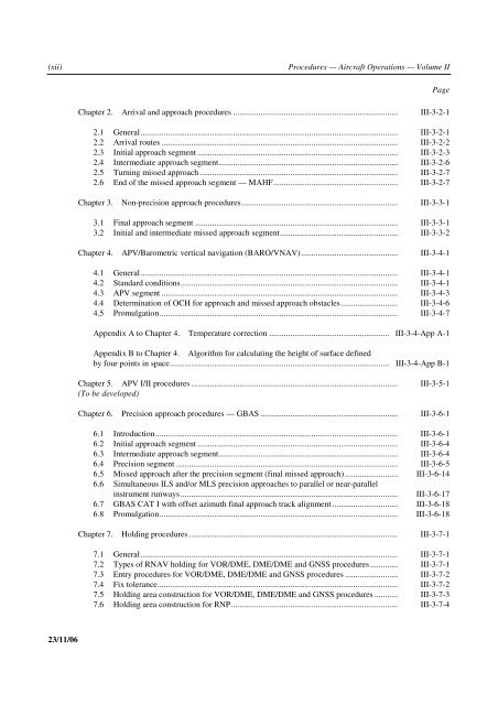 Aircraft Operations. Volume II - Construction of Visual and Instrument ...