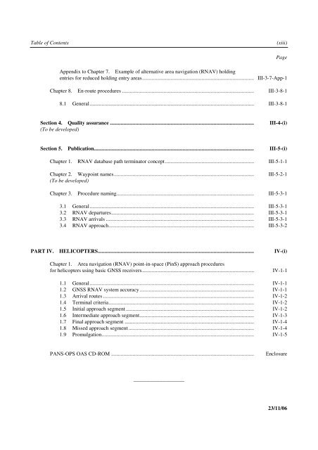 Aircraft Operations. Volume II - Construction of Visual and Instrument ...