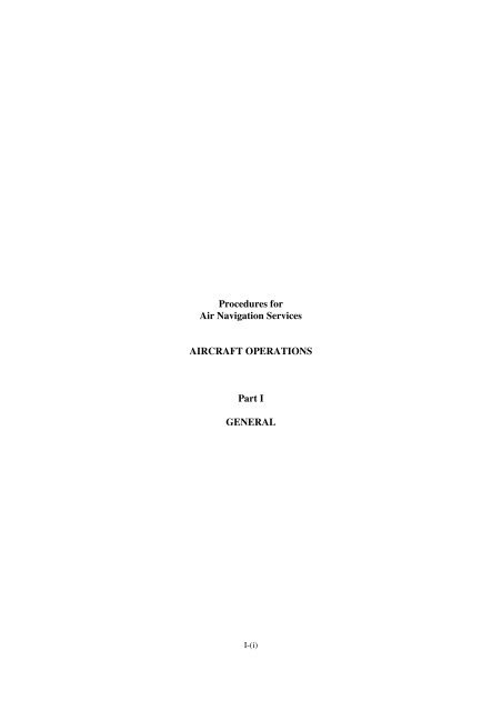 Aircraft Operations. Volume II - Construction of Visual and Instrument ...