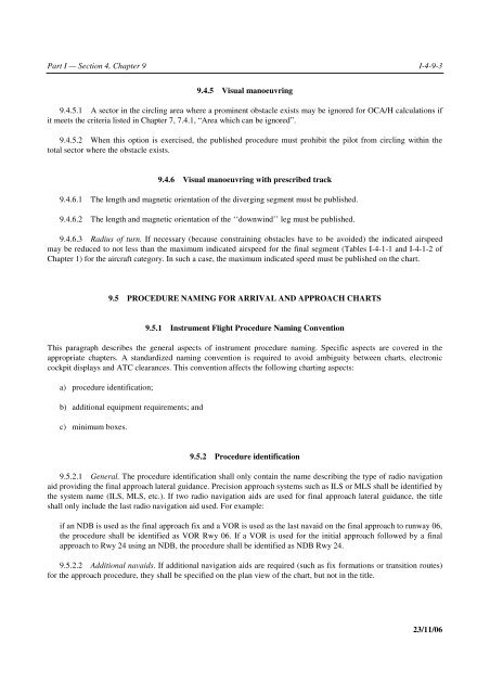 Aircraft Operations. Volume II - Construction of Visual and Instrument ...