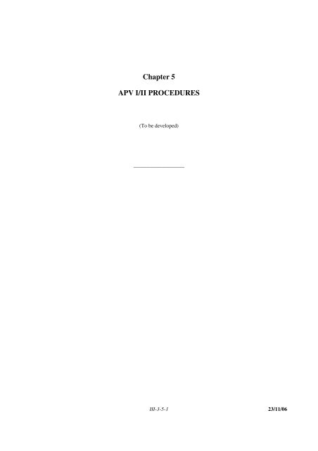 Aircraft Operations. Volume II - Construction of Visual and Instrument ...