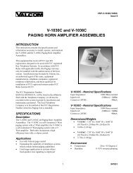 Valcom Handsfree Talkback Paging System Design Information
