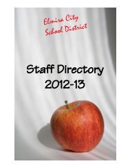 Staff Directory 2012-13 - Elmira City School District