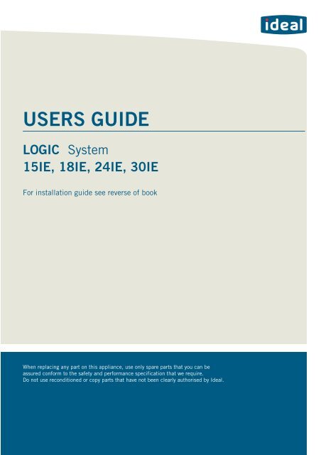 Logic System IE Users Guide - Ideal Heating