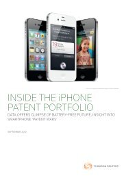 Inside the iPhone Patent Portfolio - Thomson Reuters