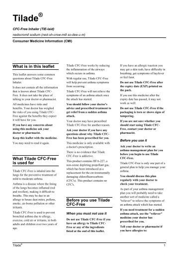 Salbutamol Consumer Medicine Information