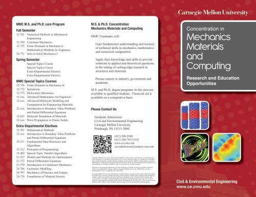 Mechanics Materials and Computing - Civil and Environmental ...